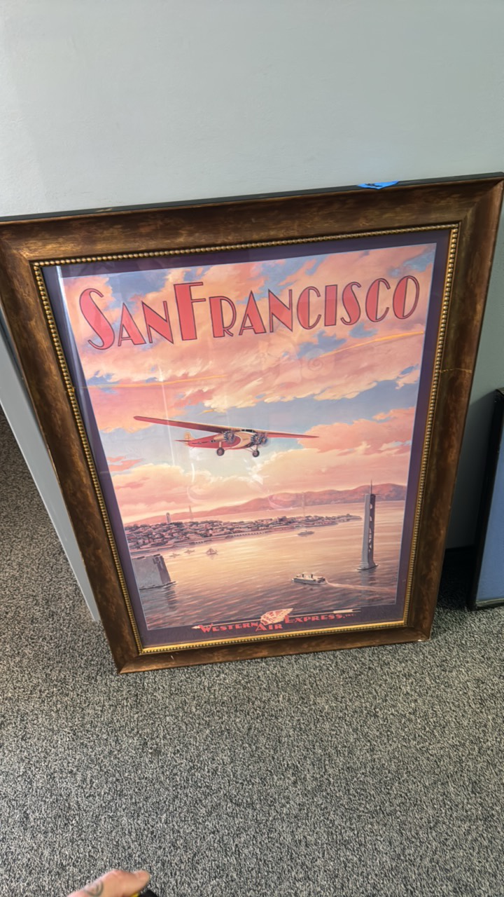 Vintage western express framed poster